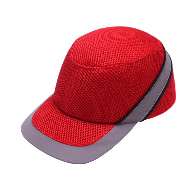 Mesh Safety Bump Cap - Manufacturer - Colorful Full Mesh 3cm Reflective Strip Baseball Helmet