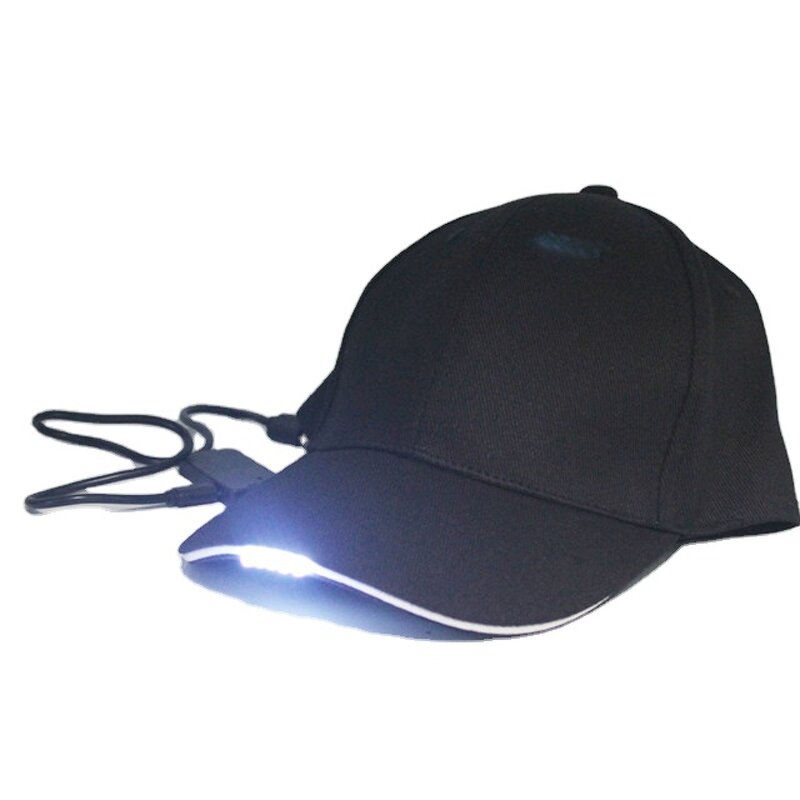 LED Safety Bump Cap - Manufacturer - Unisex Black ABS Outdoor Cycling Fishing Working Rechargeable