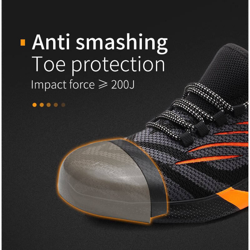 Steel Toe Work Shoes - Manufacturer - Anti-smashing Anti-puncture Kevlar Industrial Men Women