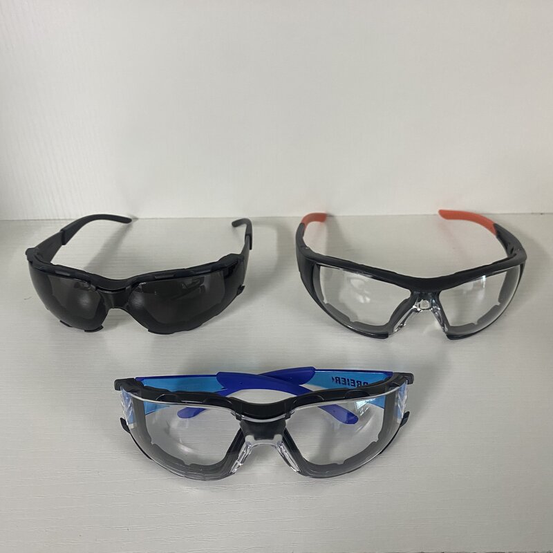 Construction Safety Glasses - Manufacturer - Fashion PC Lens Soft Rubber Leg CE Anti Fog Men