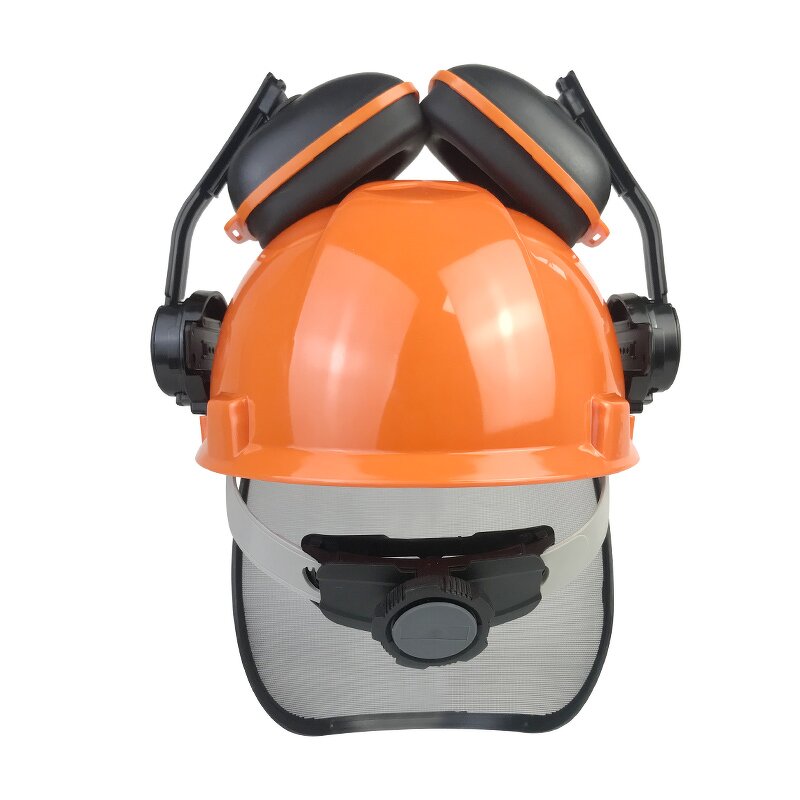 Forestry Safety Helmet - Manufacturer - LOKTAR Full Brim Mesh Shield Chainsaw Earmuffs Plastic