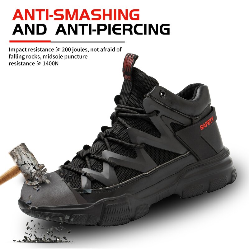 Industrial Safety Boots - Manufacturer - Man's Anti-smashing Anti-stab 2 Color Work Safety Shoes