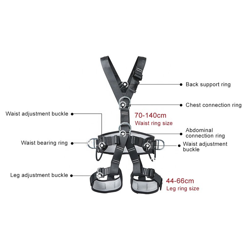 Climbing Safety Harness - Manufacturer - Full Body Adjustable Aerial Work Shock Absorber Belt