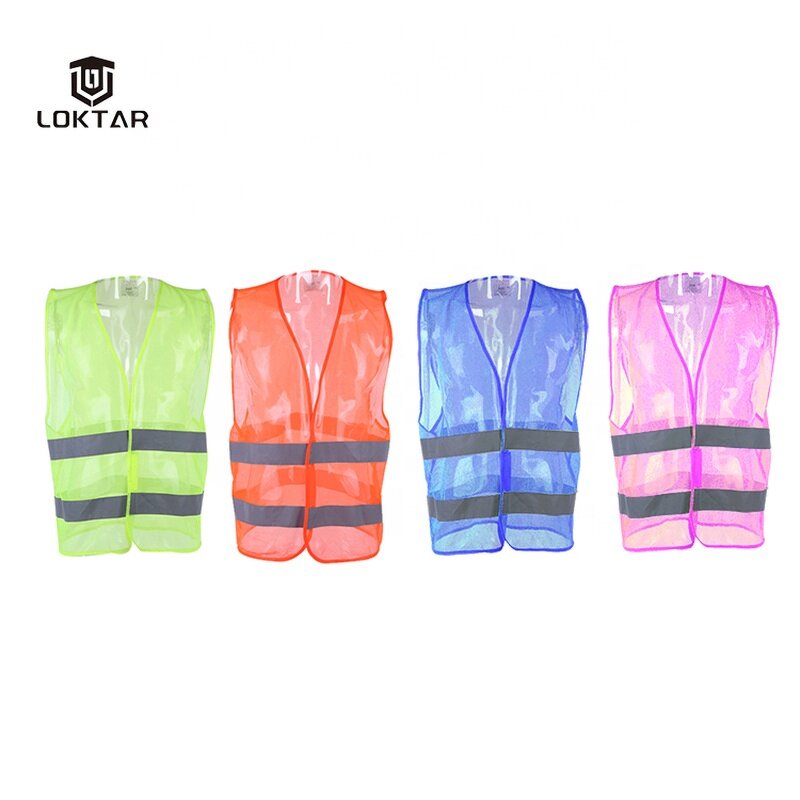 LED Safety Vest - Manufacturer - Cheap Custom Mesh YY-501 Yellow Construction Reflective