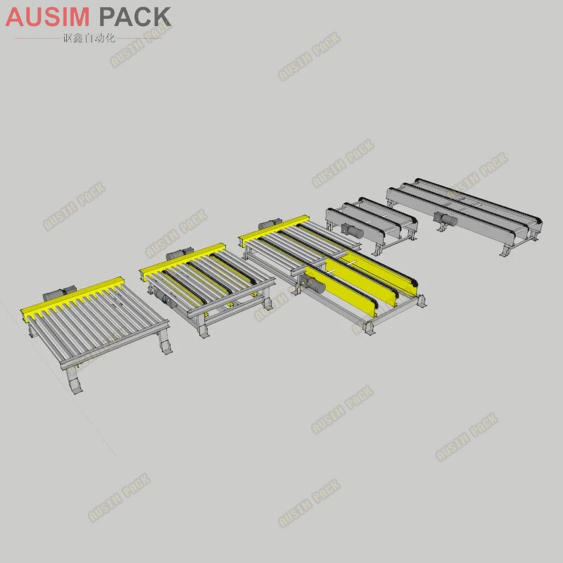 Conveyor System Manufacturer - Mini Belt Pallet Loader Motorized Chain Rubber Belt