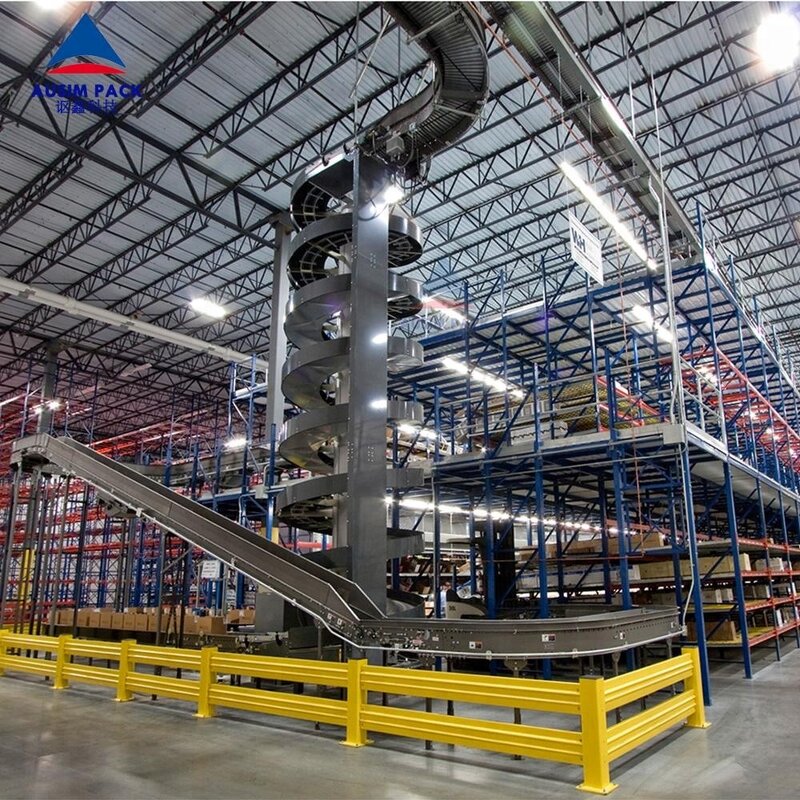 Screw Conveyor Manufacturer - Vertical Single Lane Slat Inclined Spiral Chain