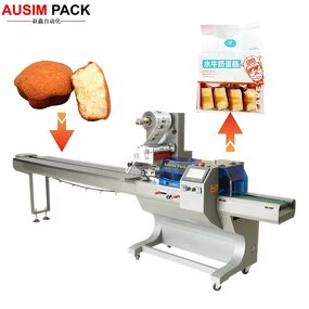 Packaging Machine Manufacturer - Automatic Multi Size for Stick Donuts Cracker Dessert Bun Flow Pack
