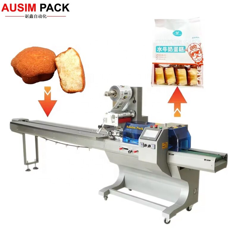 Packaging Machine Manufacturer - Automatic Multi Size for Stick Donuts Cracker Dessert Bun Flow Pack