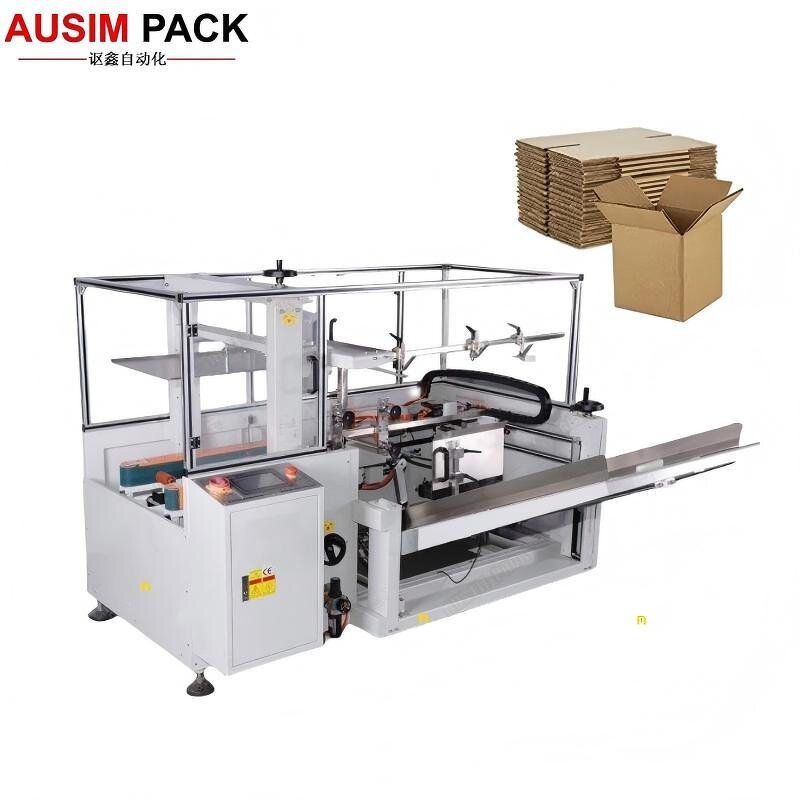 Case Erector Machine Manufacturer - Automatic Speed for Beverage Chemical Tray Erecting & Glue Sealing