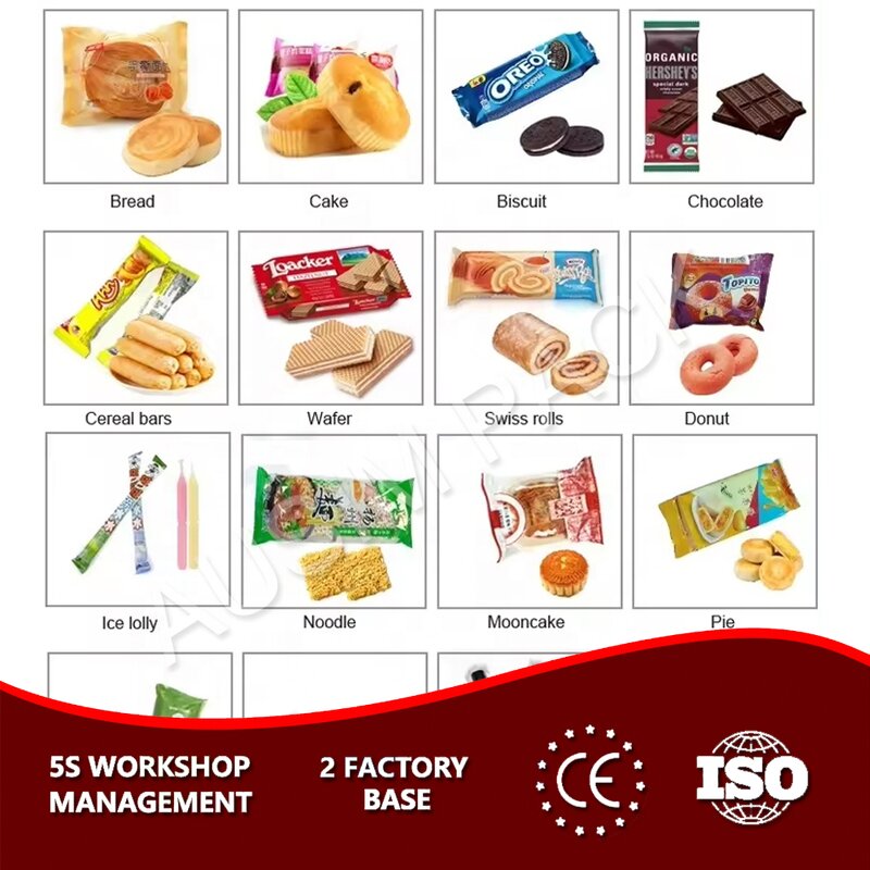 Packaging Machine Manufacturer - Automatic Multi Size for Stick Donuts Cracker Dessert Bun Flow Pack