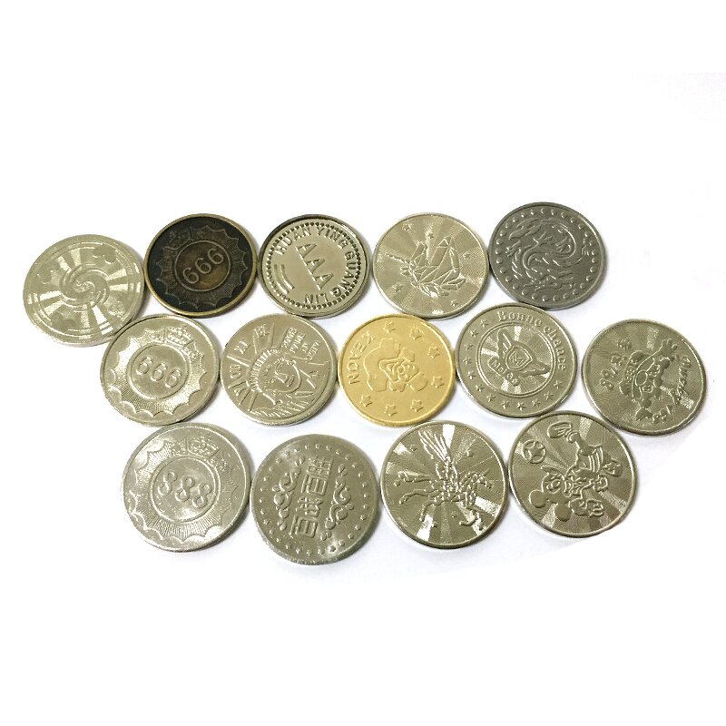Game Token Manufacturer - Custom Dia Thick 2D Design Both Side Antique British Coin Metal