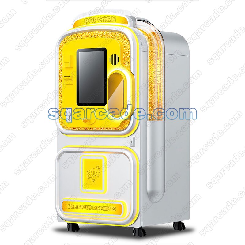 Popcorn Vending Machine Manufacturer - SQarcade Automatic 18.5-Inch Touchscreen 20-150 Capacity for Movie Theater