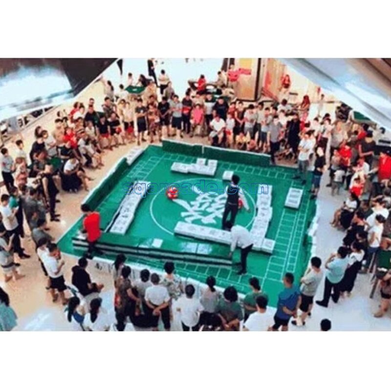 Mahjong Tiles Game Set Manufacturer - Custom Indoor/Outdoor Amusement Activity Park Booth Giant Foam Rummy with Mat