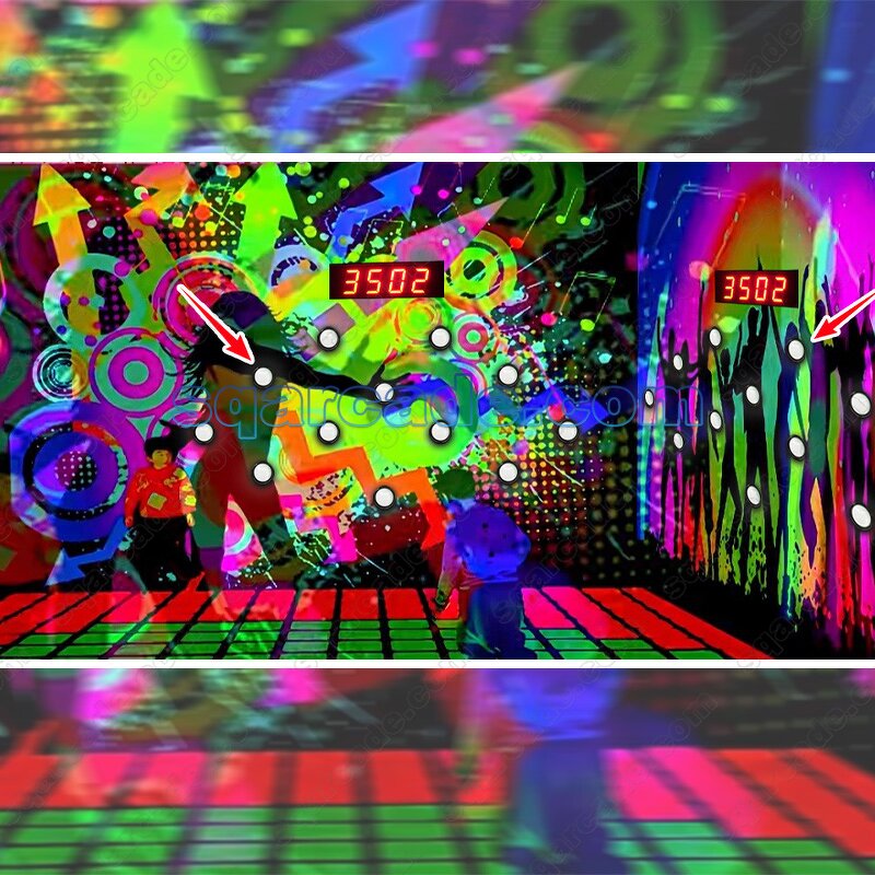 LED Glow Wall Game Manufacturer - Fluorescent Background BATAK Pro Interactive Jumping Grid for Amusement Park