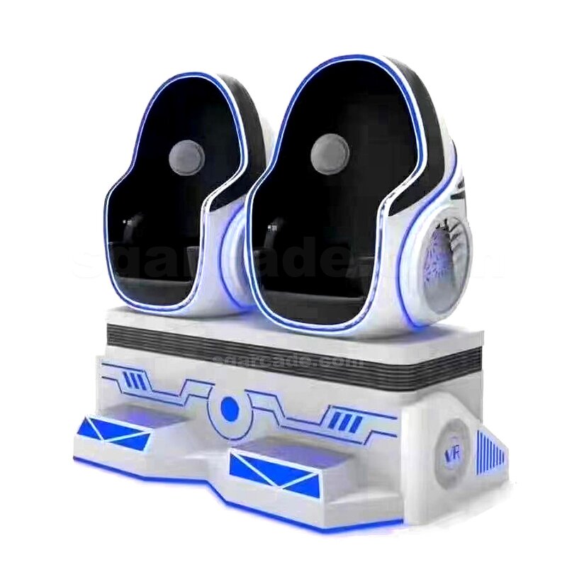 VR Cinema Chair Manufacturer - Earn Money 2 Players Virtual Reality 2 Seats Egg Chair for Game Party