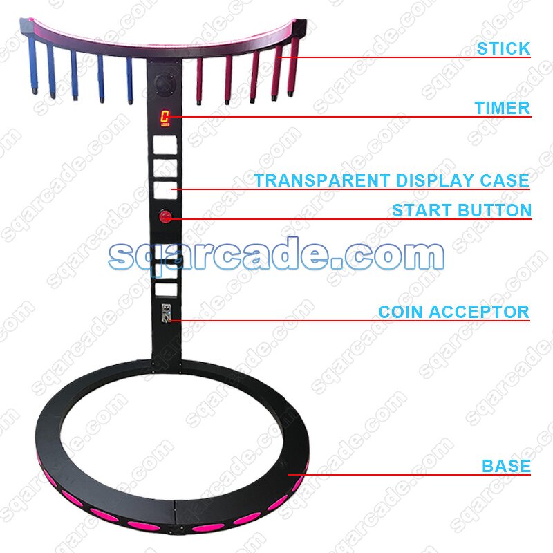 Arcade Game Machine Manufacturer - Coin Operated Reaction Grabbing Stick Eyes Training with Gift Display