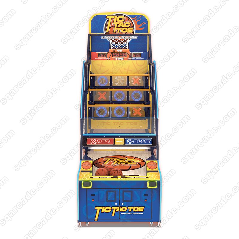 Arcade Game Machine Manufacturer - Coin-operated Interactive Hoops Tic Tac Toe Basketball Challenge Ticket Redemption