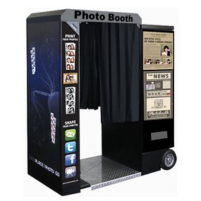 Photo Booth Manufacturer - Interactive Metal Newspaper Print AR Selfie with Old-School Layout Vintage