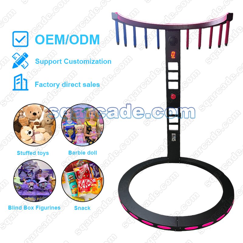 Arcade Game Machine Manufacturer - Coin Operated Reaction Grabbing Stick Eyes Training with Gift Display
