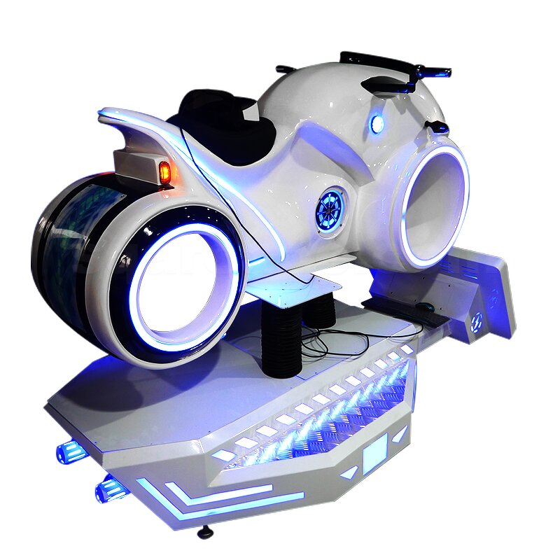 VR Racing Simulator Manufacturer - Amusement Park Box Equipment Virtual Reality Motorcycle Driving 9D Motorbike