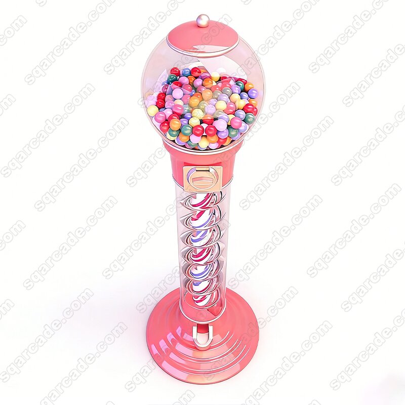 Gumball Vending Machine Manufacturer - Coin Operated Spiral Capsule with Capsule Toys or Bouncy Ball