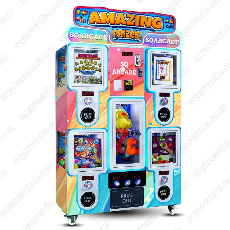 Gachapon Machine Manufacturer - SQ Coin-operated 5 in 1 Lucky Capsule Toys Interactive for Malls