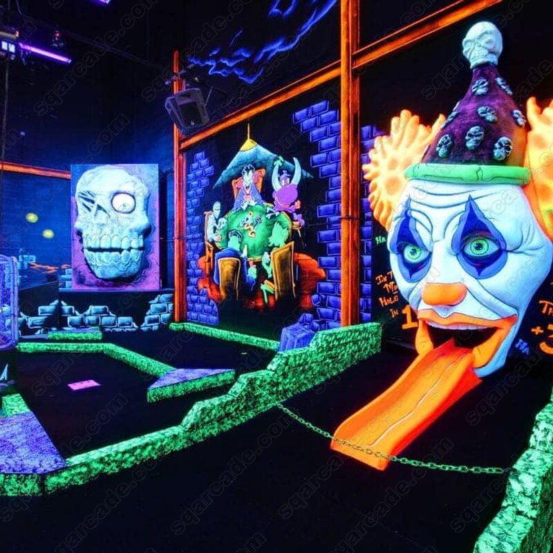 Mini Golf Course Manufacturer - Monster Glow Custom Interactive Neon Setup for Indoor Entertainment
