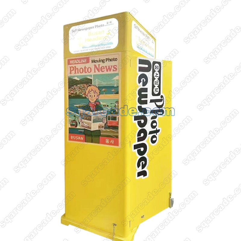 Photo Booth Manufacturer - Customizable Newspaper Retro with Camera Printer Touch Screen Self-service