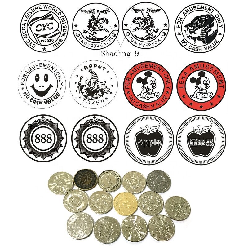 Arcade Game Token Manufacturer - Coins Operated Acceptor Pusher Challenge Euro Sale Custom Silver