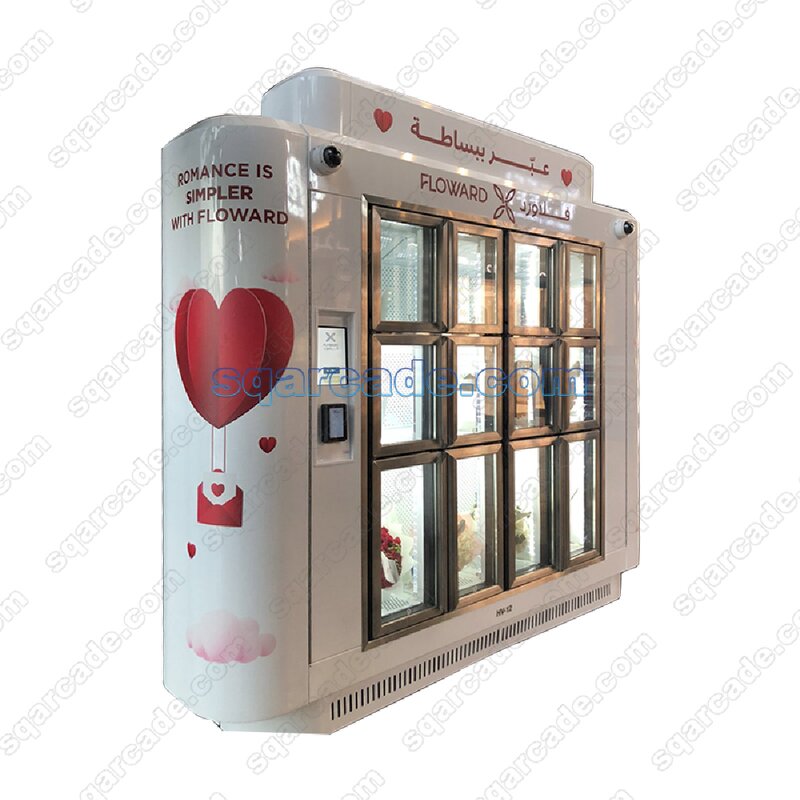 Flower Vending Machine Manufacturer - Automatic Outdoor for Selling Bouquets with Transparent Shelves