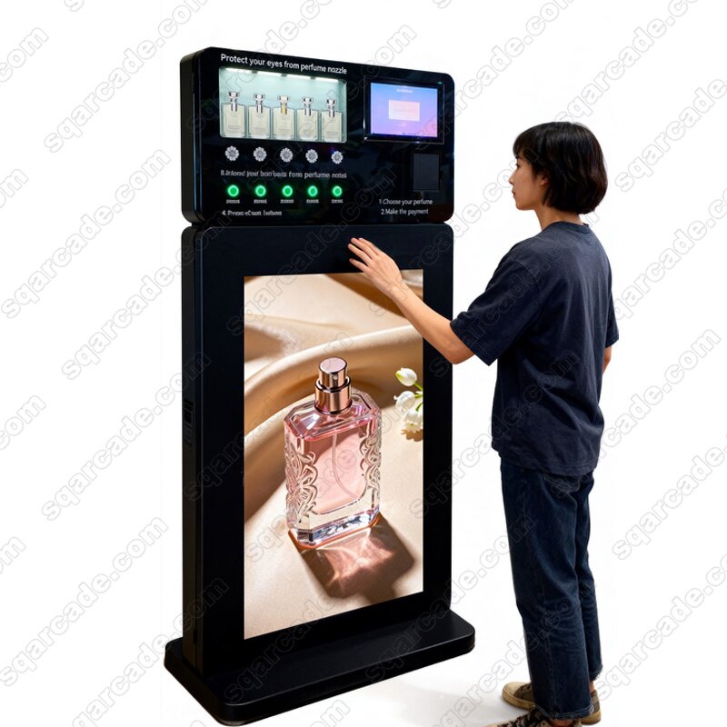 Perfume Vending Machine Manufacturer - SQarcade 5 Bottles Capacity Fully Automatic Cologne Fragrance Spray