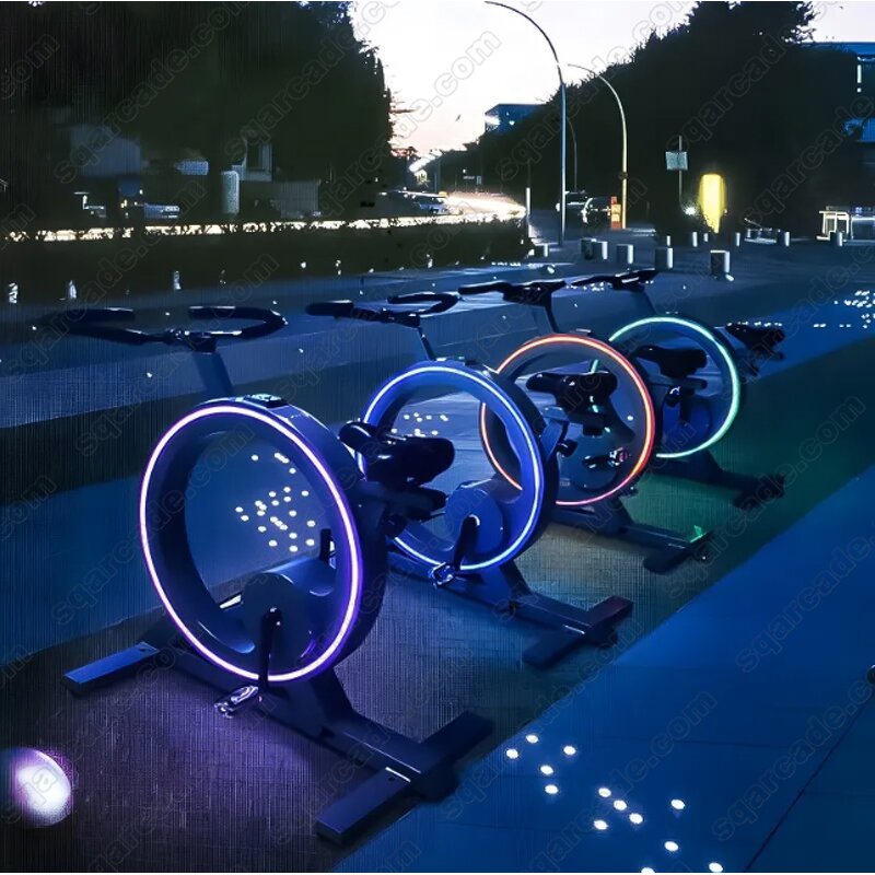AR Dynamic Bike Manufacturer - Carnival Interactive Metal Bicycle Projecting Physical Exercise Scenes for Gymnasium