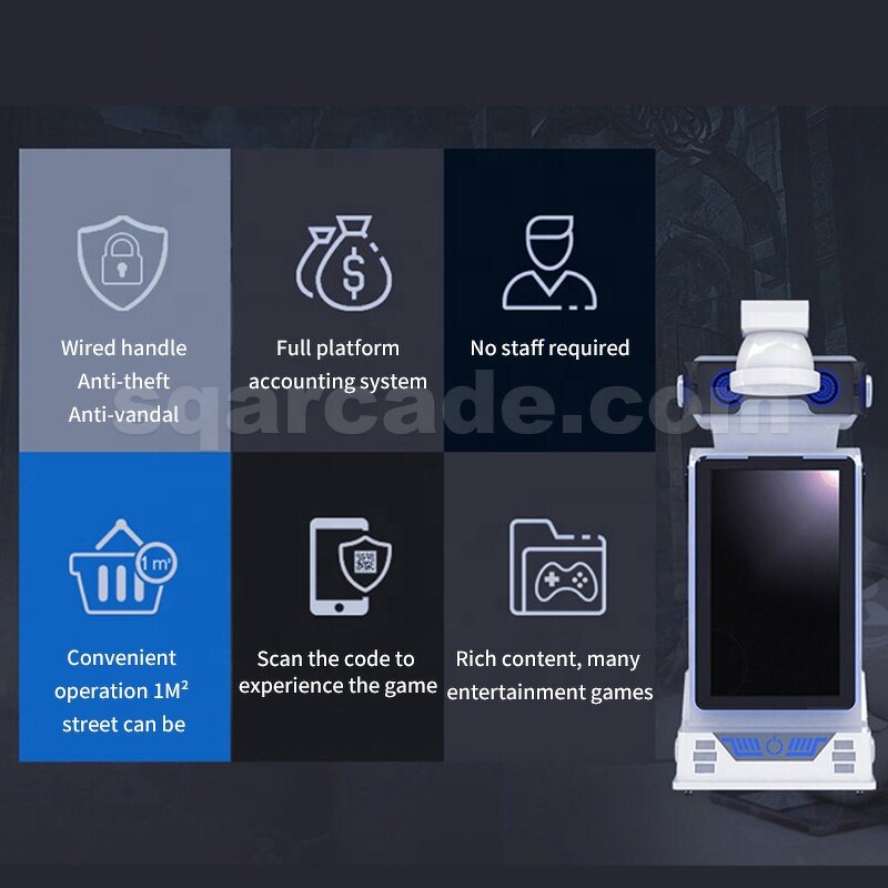 VR Simulator Game Manufacturer - Amusement Park Coin Operated 2 Player AUTO ZONE Arcade Console