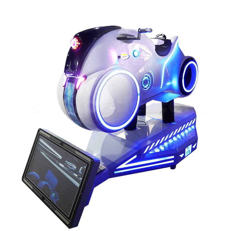 VR Racing Simulator Manufacturer - Amusement Park Box Equipment Virtual Reality Motorcycle Driving 9D Motorbike