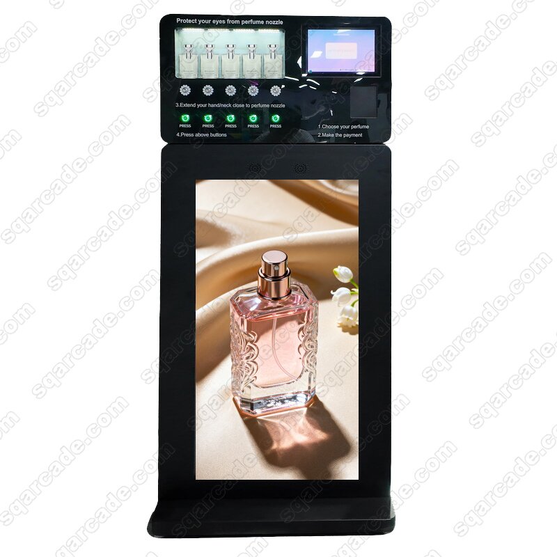 Perfume Vending Machine Manufacturer - SQarcade 5 Bottles Capacity Fully Automatic Cologne Fragrance Spray