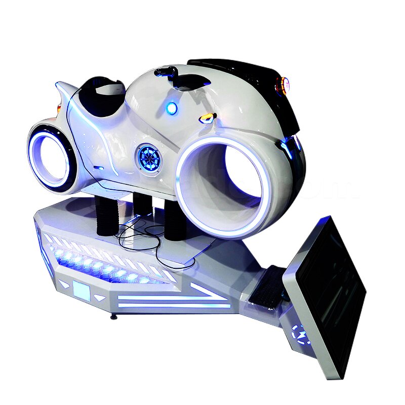VR Racing Simulator Manufacturer - Amusement Park Box Equipment Virtual Reality Motorcycle Driving 9D Motorbike