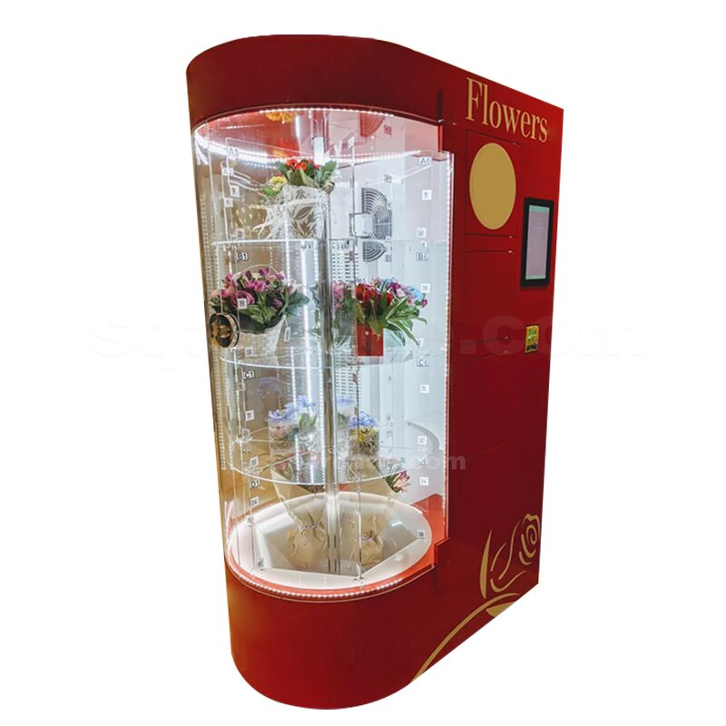 Flower Vending Machine Manufacturer - Automatic Outdoor for Selling Bouquets with Transparent Shelves
