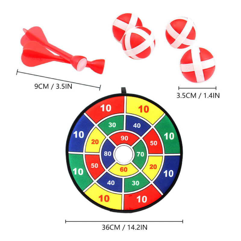 Dart Board Game Manufacturer - Safe for Boys Girls 14.2 Inches Tossing with Sticky Balls Fabric