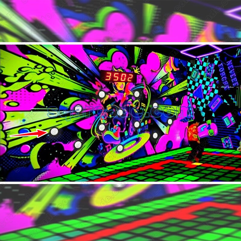 Glow Wall Games Manufacturer - Amusement Park Fluorescent Background BATAK Pro Interactive LED Jumping Grid