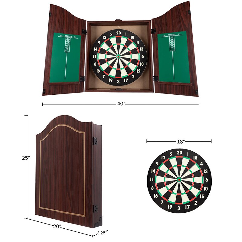 Dartboard Cabinet Manufacturer - Indoor Unique Solid Wood for Paper and Sisal Bristle Target