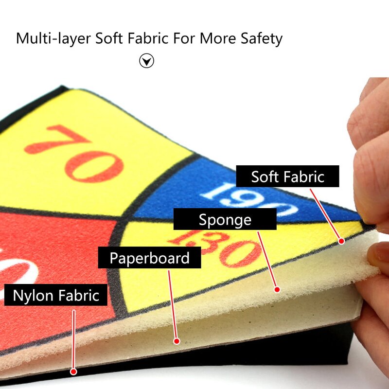 Dart Board Game Manufacturer - Safe for Boys Girls 14.2 Inches Tossing with Sticky Balls Fabric