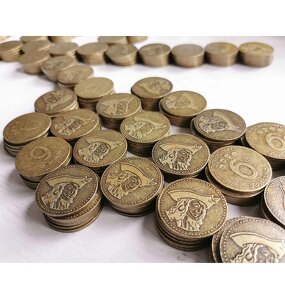 Game Token Manufacturer - Custom Dia Thick 2D Design Both Side Antique British Coin Metal
