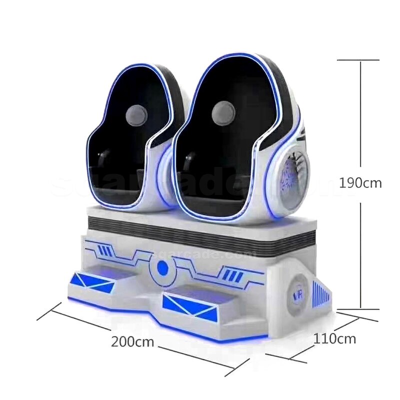 VR Cinema Chair Manufacturer - Earn Money 2 Players Virtual Reality 2 Seats Egg Chair for Game Party