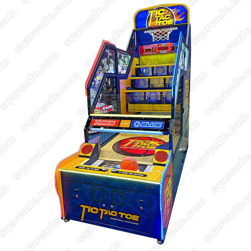 Basketball Arcade Game Manufacturer - Coin-operated Tic Tac Toe Challenge Ticket Redemption Interactive Hoops