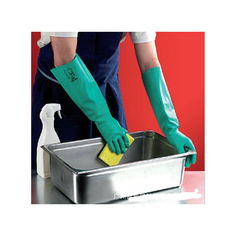 Ansell Work Glove - Manufacturer - 37-185 Nitrile Wide Mouth Long Sleeve