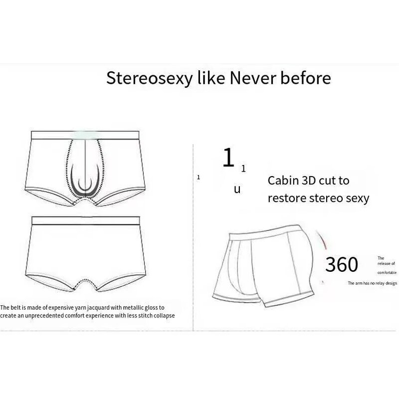 Men's Seamless Boxers - Manufacturer - Casual Solid Comfortable Custom Logo Size