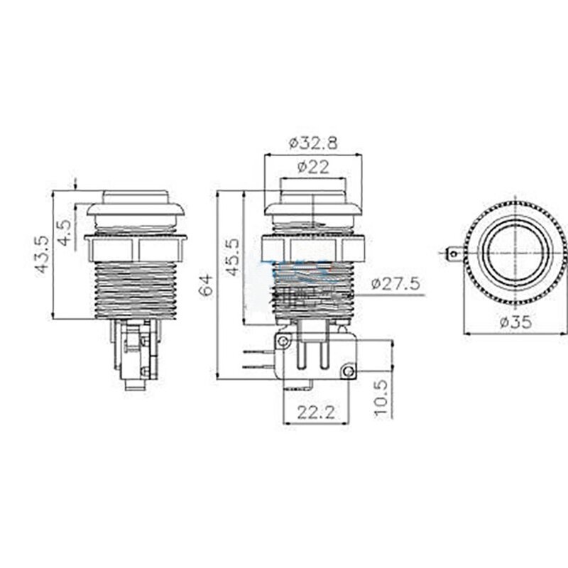 Arcade Micro Switch - Manufacturer - American Style Push Button Free Sample