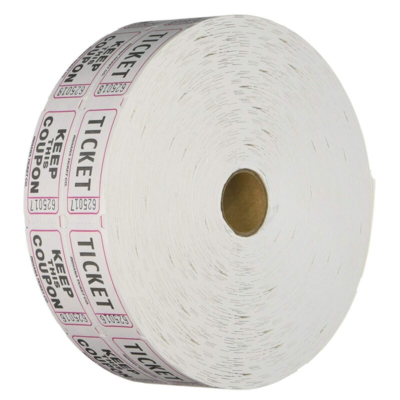 Arcade Raffle Ticket - Manufacturer - Red Color Paper for Game Redemption
