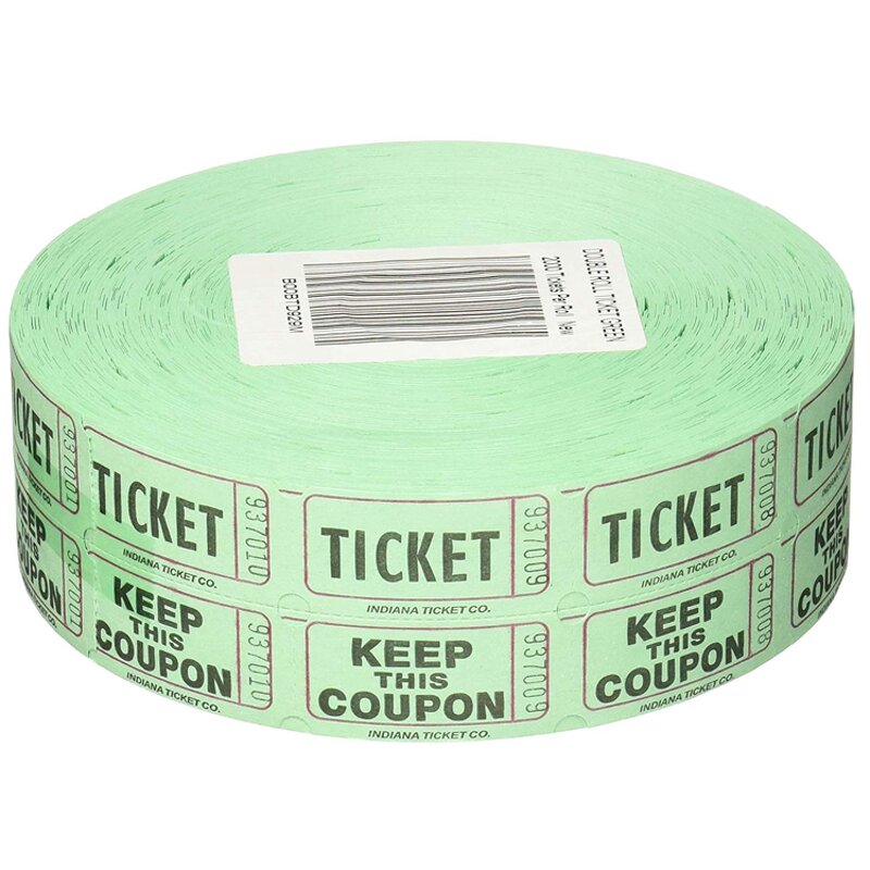 Arcade Raffle Ticket - Manufacturer - Red Color Paper for Game Redemption