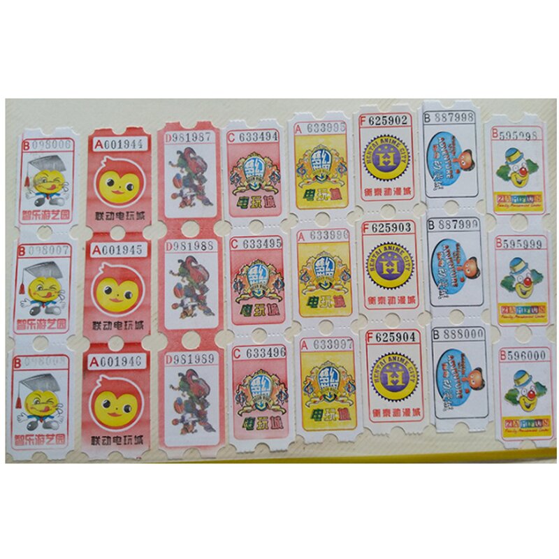 Redemption Raffle Ticket - Manufacturer - Amusement Center Arcade Game Machine Use